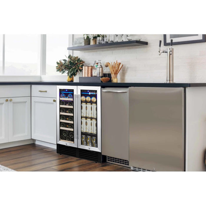 19 Bottle 57 Can Wine Cooler Refrigerator - Dual Zone Built-in