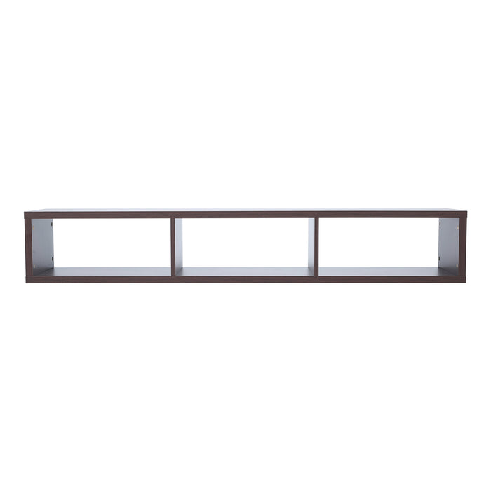Shallow Floating TV Console, 60", Walnut