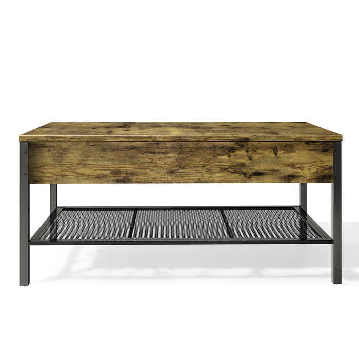 Wood Lift-Top Storage Coffee Table with Hidden Storage Compartment