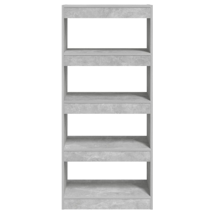 Book Cabinet/Room Divider Concrete Gray 23.6"x11.8"x53.1" Engineered Wood