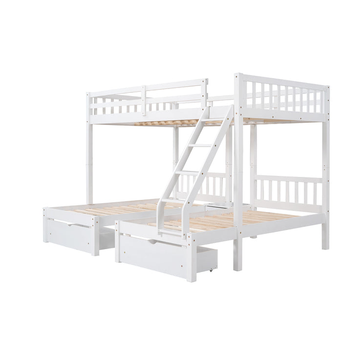 MyRoom Full Over Twin & Twin Wooden Bunk Bed