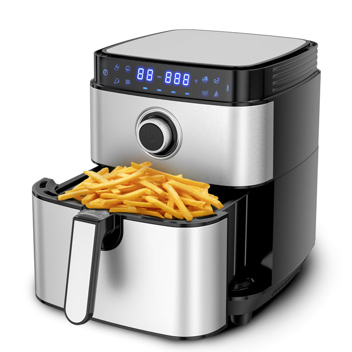 4.5L 8-In-1 Multifuntional Stainless Steel Master Cookware Digital Air Fryer Oven   YJ