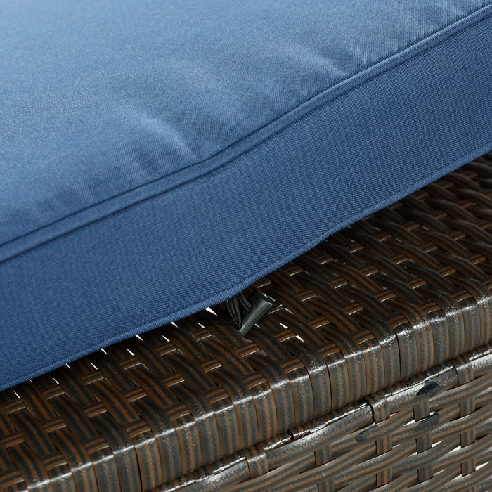 9 Piece Rattan Sectional Seating Group with Cushions and Ottoman, Patio Furniture Sets, Outdoor Wicker Sectional