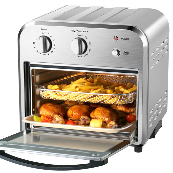 Geek Chef Air Fryer Toaster Oven, 4 Slice Convection Airfryer Countertop Oven,Reheat, Fry Oil-Free, Stainless Steel  XH