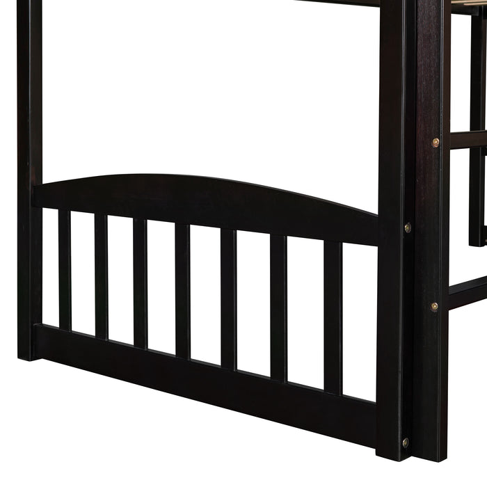 Twin Loft Bed with Slide, House Bed with Slide