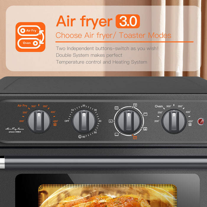WEESTA 7-in-1 Convection Oven Countertop, 24QT Large Air Fryer with Accessories & E-Recipes