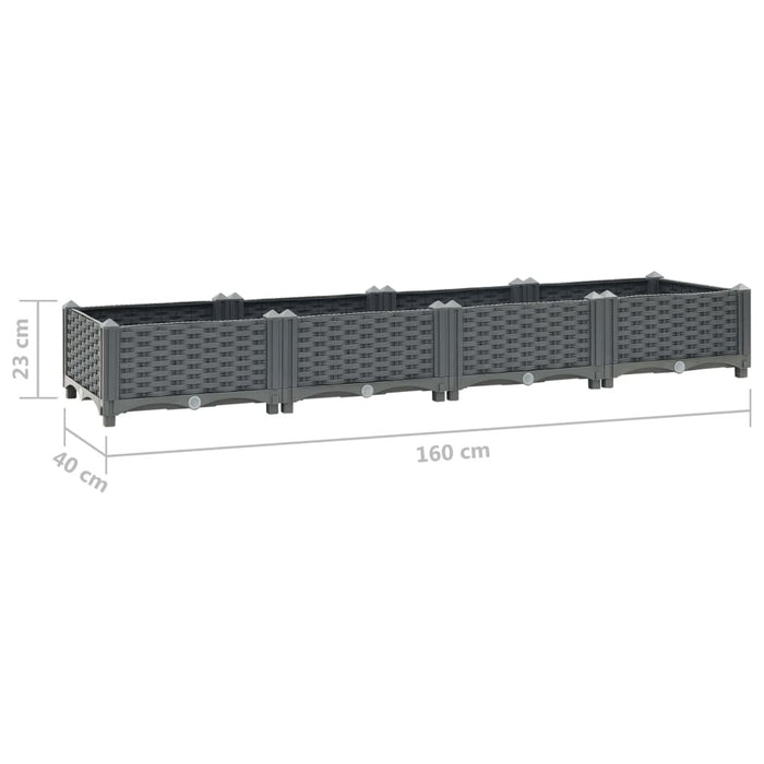 Raised Bed 63"x15.7"x9.1" Polypropylene