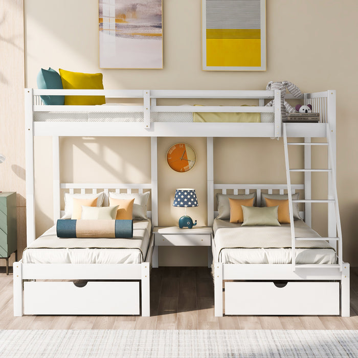 MyRoom Full Over Twin & Twin Wooden Bunk Bed