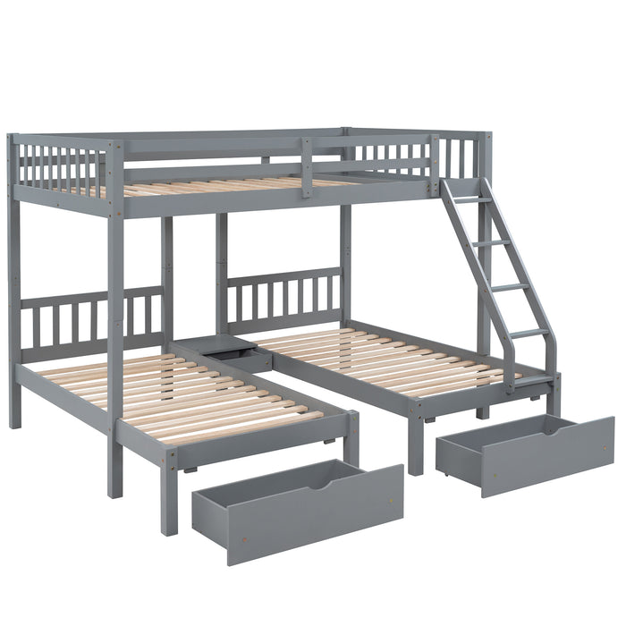 MyRoom Full Over Twin & Twin Wooden Bunk Bed