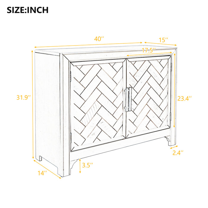 40'' Modern Console Table Sofa Table for Living Room with 2 Shelves