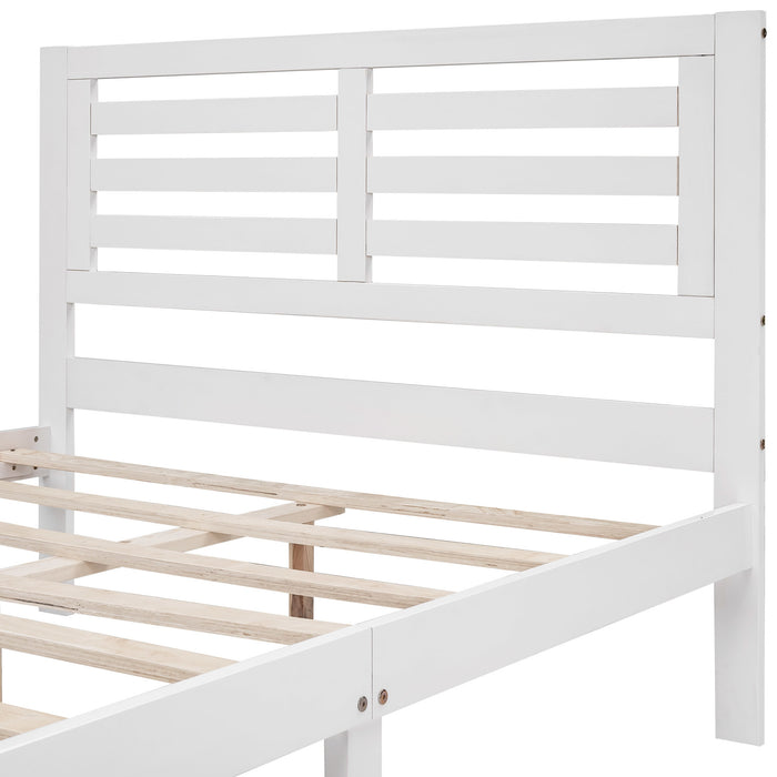 Full Size Platform Bed with Drawers, Gray