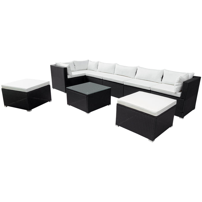 9-piece Outdoor Patio PE Wicker Rattan conversation Sectional Sofa sets