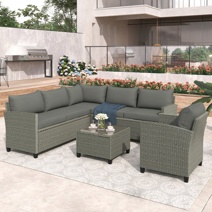 5-Piece Wicker Patio Set