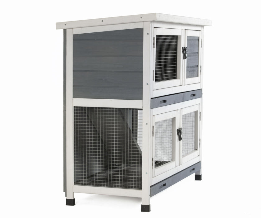Two-layer indoors and outdoors wooden rabbit hutchesWooden Pet House Rabbit Bunny Wood Hutch House Dog House Chicken Coops Chicken Cages Rabbit Cage