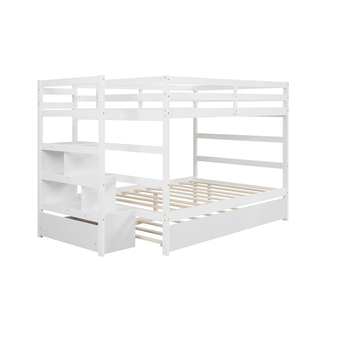 Simple Living Full over Full Bunk Bed with Twin Size Trundle