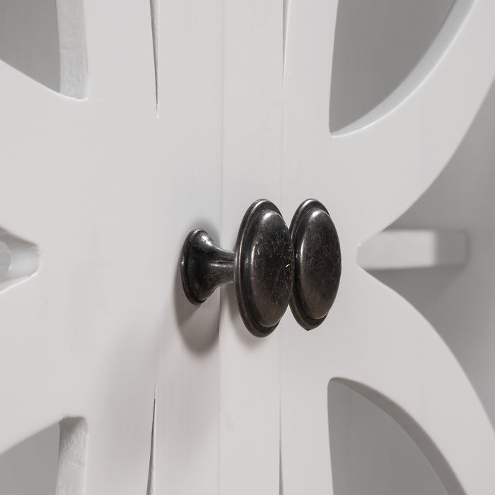 Accent Storage Cabinet Wooden Cabinet with Decorative transparent Door, Modern Sideboard for Entryway, Living Room, Bedroom