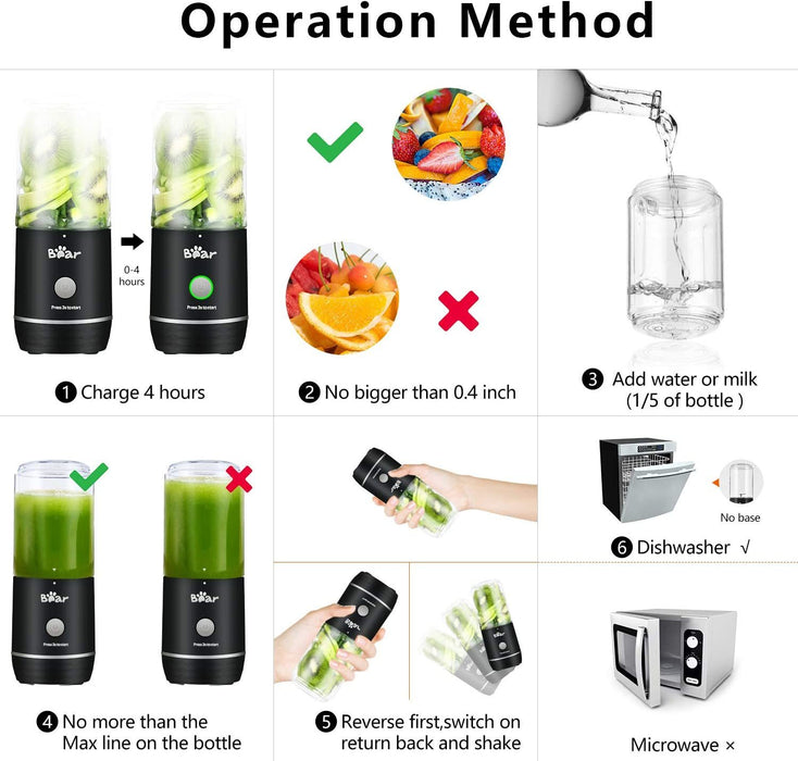 Bear Portable Blender - USB Rechargeable