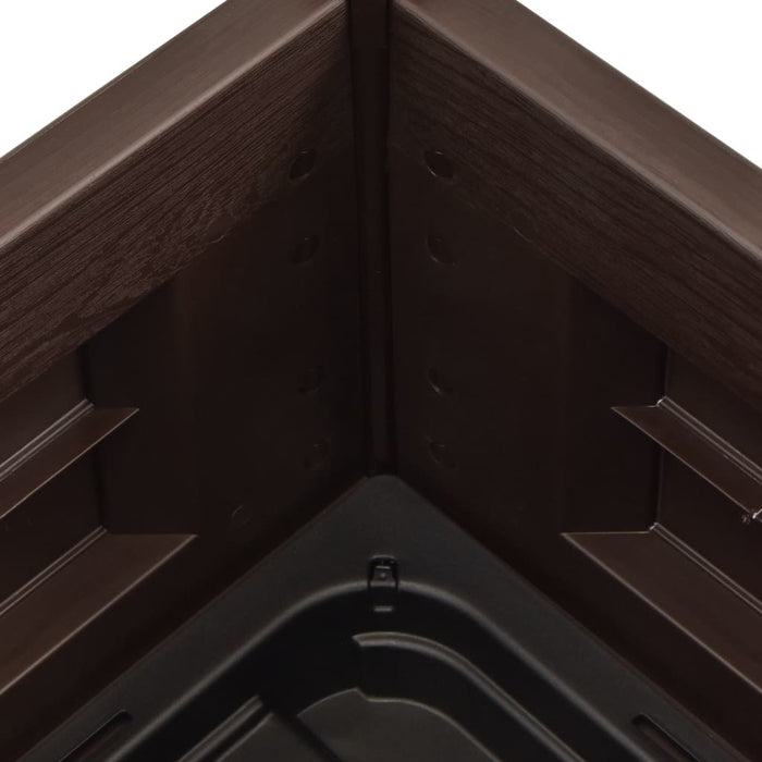 Garden Raised Bed PP Anthracite 16.9'x16.9'x13.8'