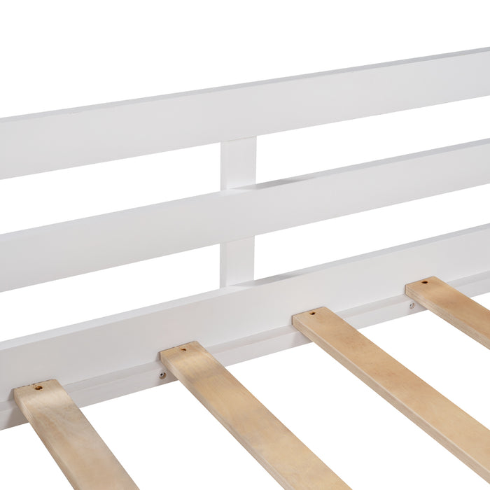 MyRoom Twin Size Low Loft Wood House Bed