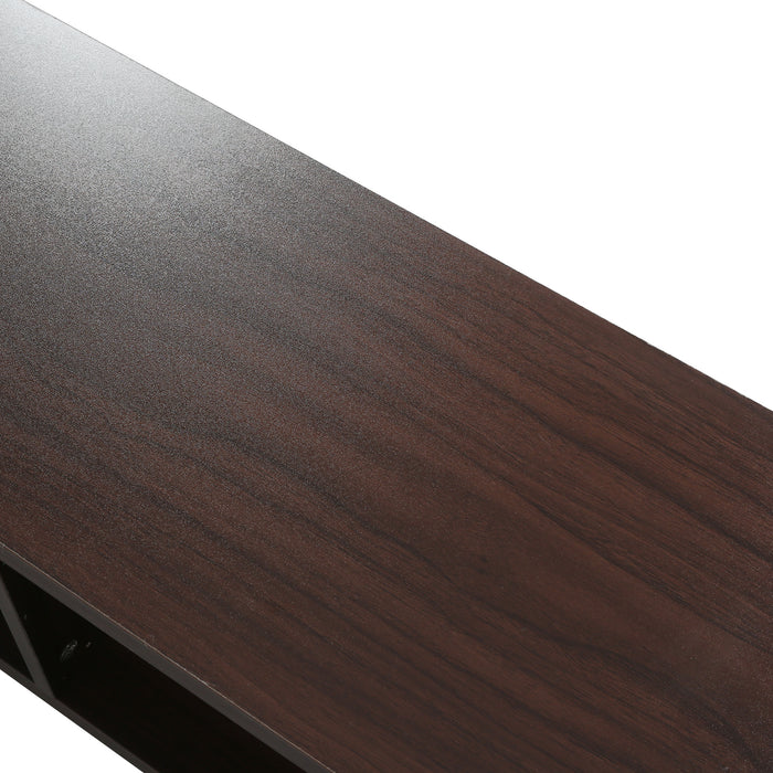 Shallow Floating TV Console, 60", Walnut