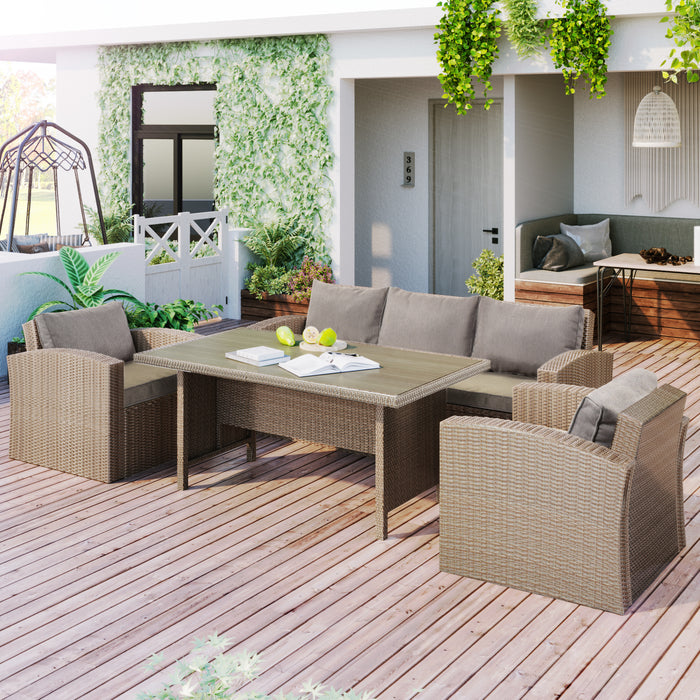 4-Piece Conversation Outdoor Patio Furniture Set