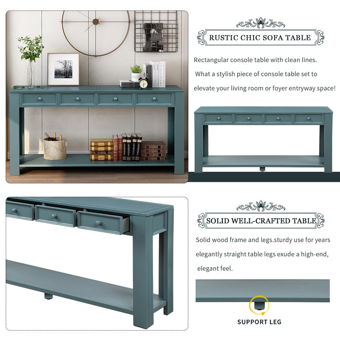 Simmons Entryway Hallway Sofa Table (Dark Blue)