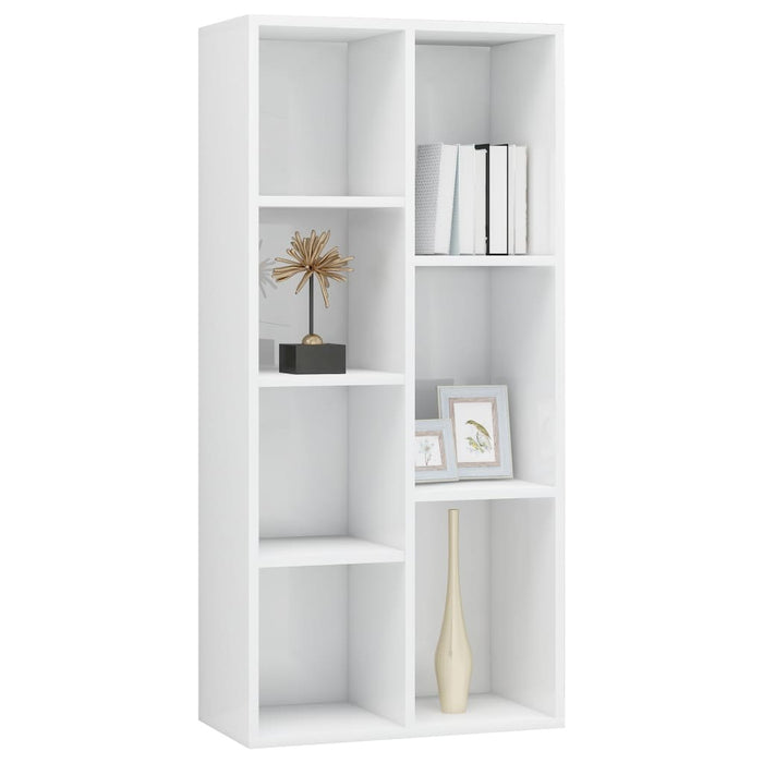 Book Cabinet High Gloss White 19.7"x9.8"x41.7"