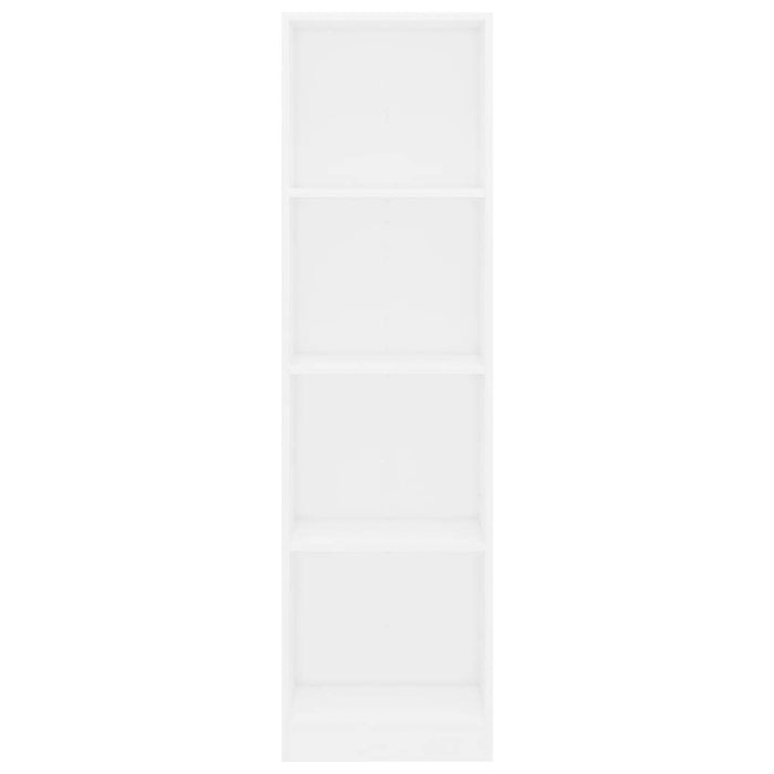 4-Tier Book Cabinet White 15.7"x9.4"x55.9"