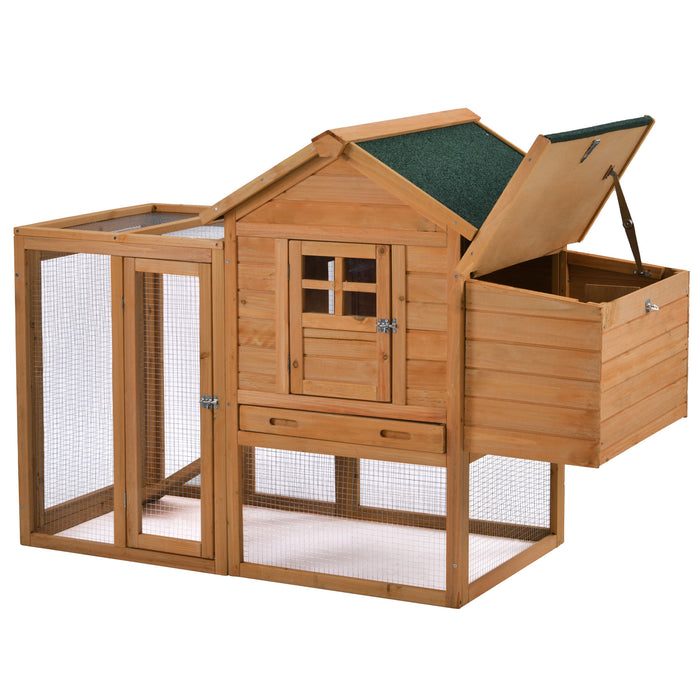 Natural Gray Large Outdoor Wooden Chicken Coop Rabbit Hutch