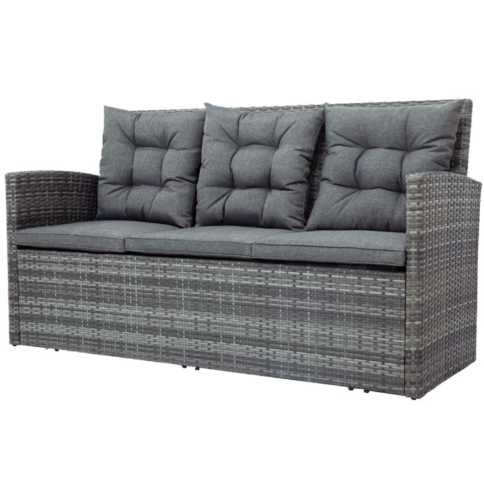 5-piece All Weather Wicker Outdoor UV-Resistant Patio Sofa Set