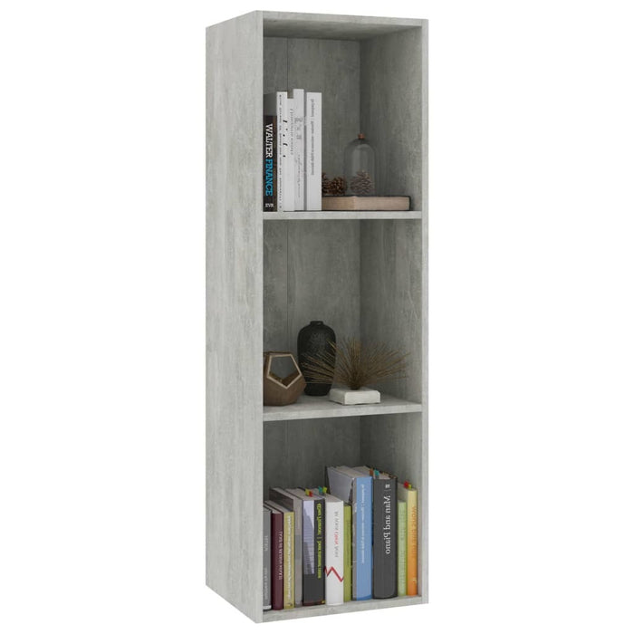 Book Cabinet/TV Cabinet Concrete Gray 14.2"x11.8"x44.9"