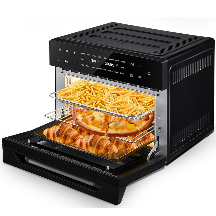 Geek Chef AiroCook 31QT Air Fryer Toaster Oven Combo, with Extra Large Capacity, Family Size, 18-in-1 Countertop Oven--YS