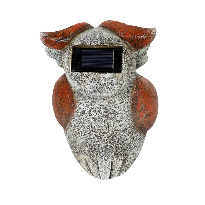 Garden Statue Owl Figurines Solar Powered