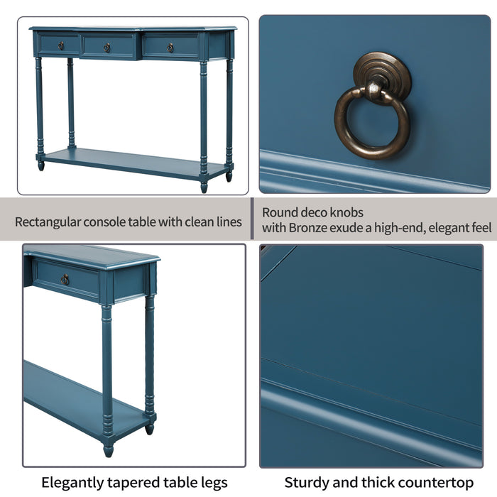 Exquisite Console Table (Antique Navy)