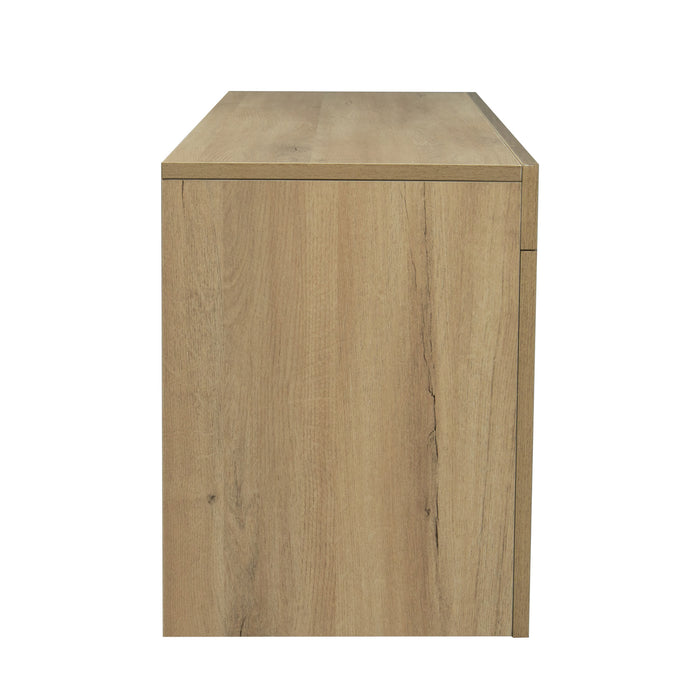 TV Stand with LED RGB Lights,Flat Screen TV Cabinet, Gaming Consoles - in Lounge Room, Living Room and Bedroom,Rustic oak