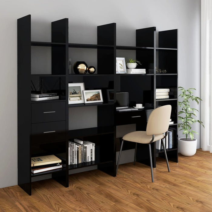 Book Cabinet High Gloss Black