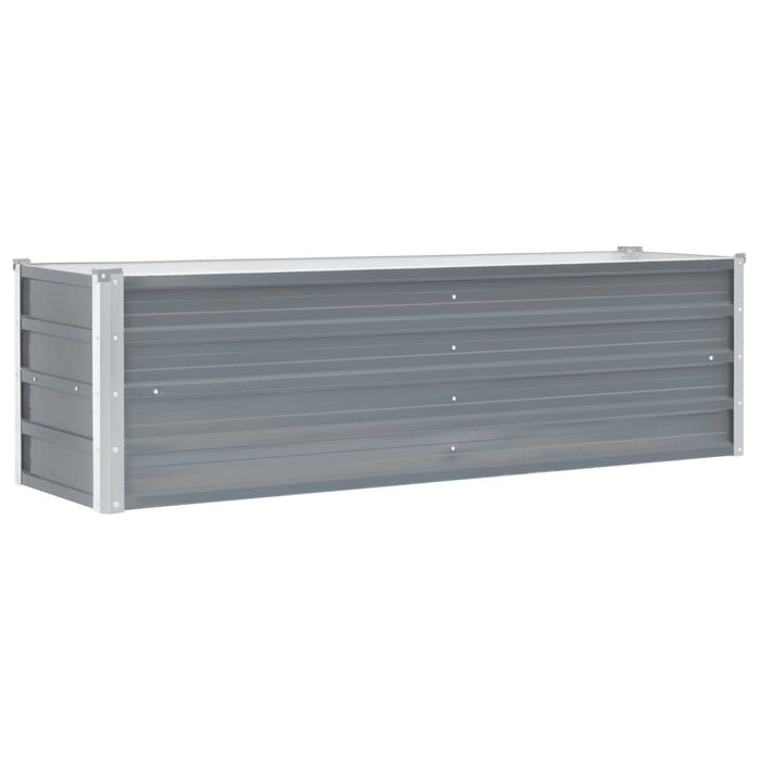 Garden Raised Bed Galvanized Steel 63"x15.7"x17.7" Gray
