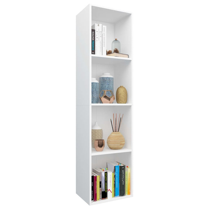 Book Cabinet/TV Cabinet White 14.2"x11.8"x56.3" Chipboard