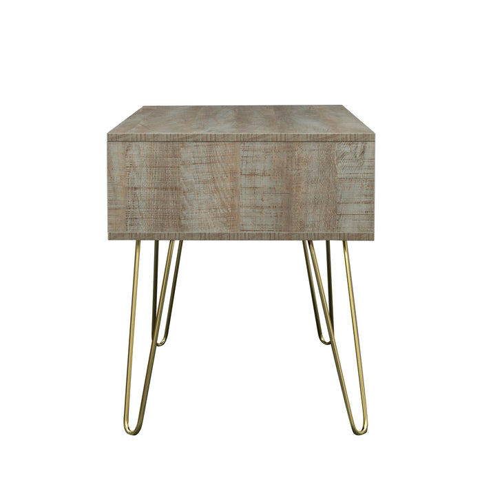 Modern Design TV stand stable Metal Legs with 2 open shelves to put TV, DVD, router, books, and small ornaments,Grey