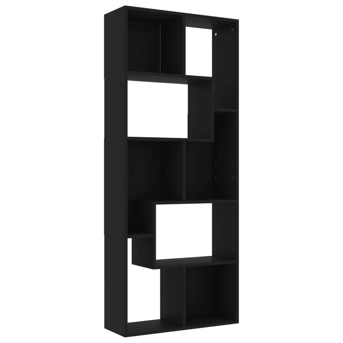 Book Cabinet Black 26.4"x9.4"x63.4"