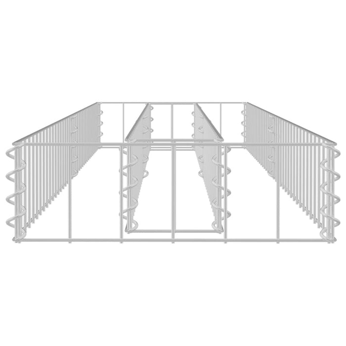 Gabion Raised Bed Galvanized Steel 70.9"x11.8"x3.9"