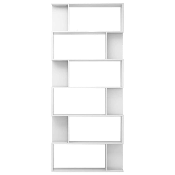 Book Cabinet/Room Divider High Gloss White 31.5"x9.4"x75.6"