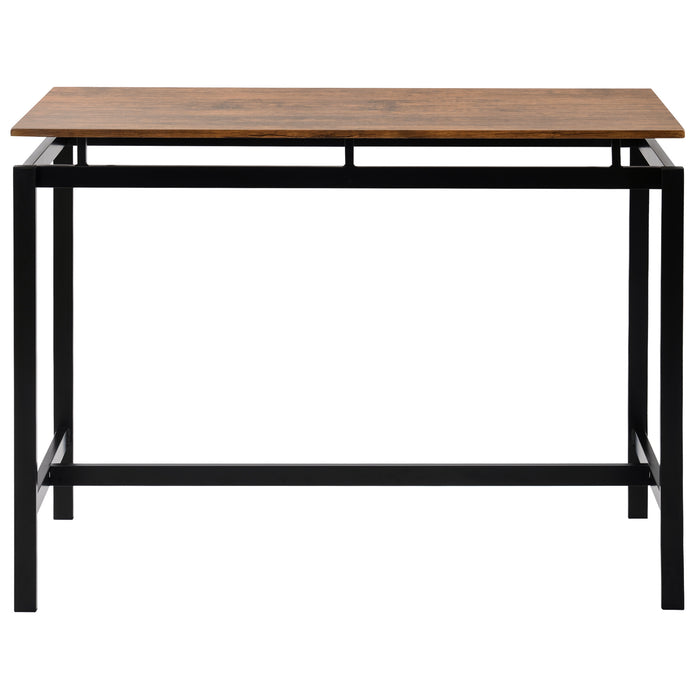 5-Piece Kitchen Counter Height Table Set, Industrial Dining Table with 4 Chairs
