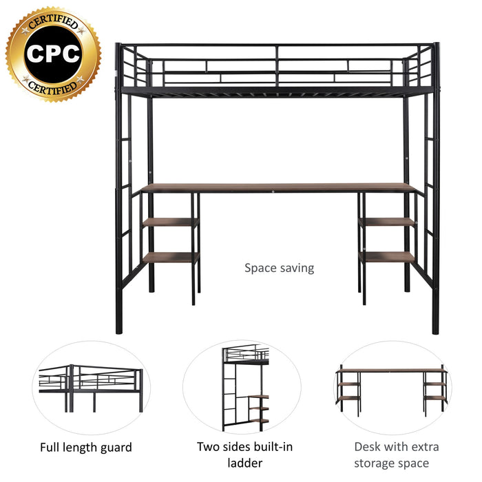 Gaston Vintage Left Bed With Desk