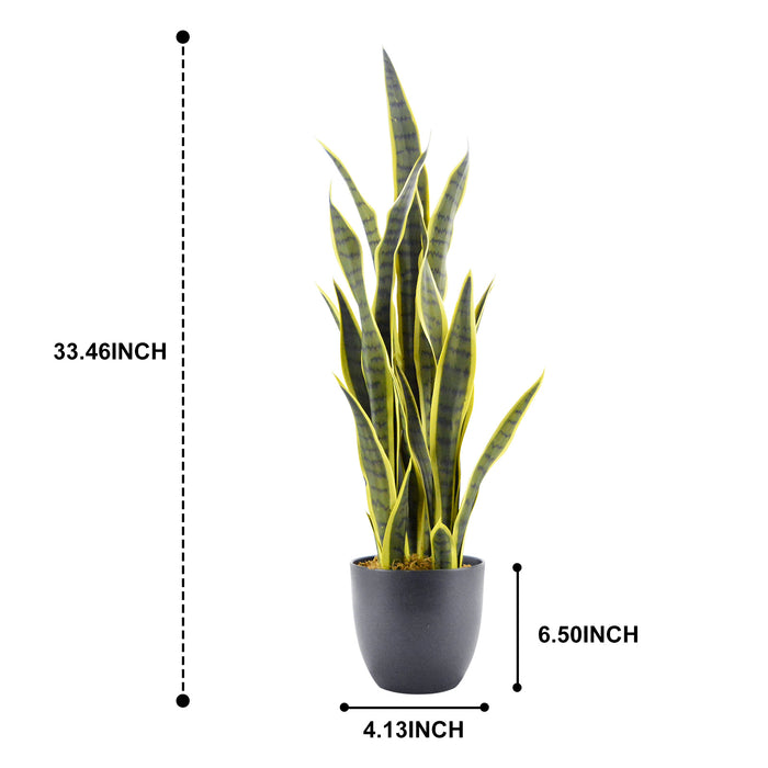 85cm Sansewieria trifasciata 22lvs Fake Plants with 7" black pot