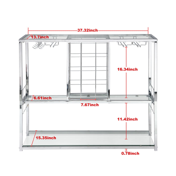 Trolley 3-Tier Wine Organizer