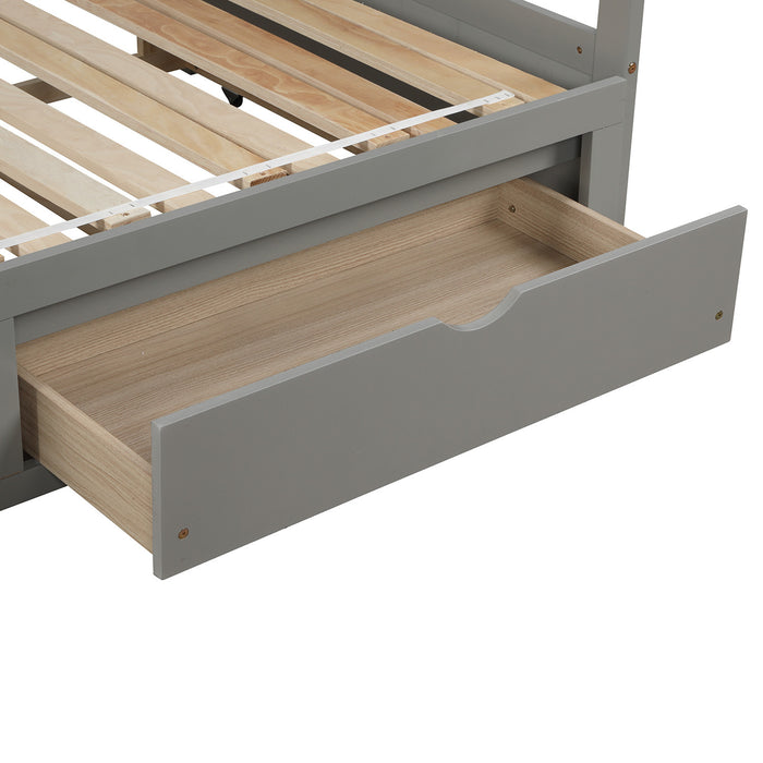 Raymonds Wooden Daybed with Trundle Storage Drawers