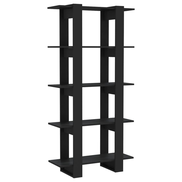 Book Cabinet/Room Divider Black 31.5"x11.8"x63" Chipboard