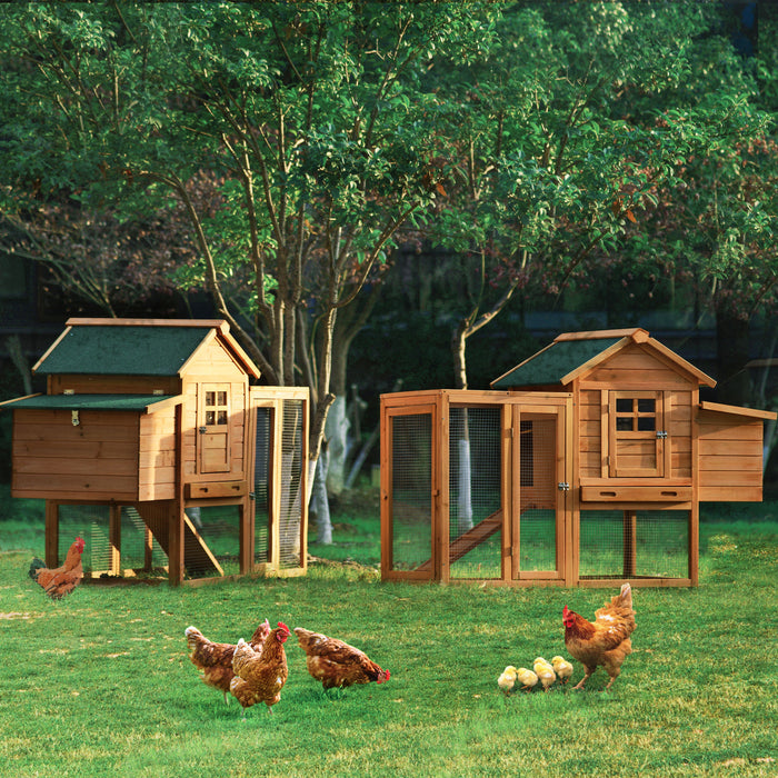 Topmax Large Outdoor Wooden Chicken Coop Poultry Cage Rabbit Hutch