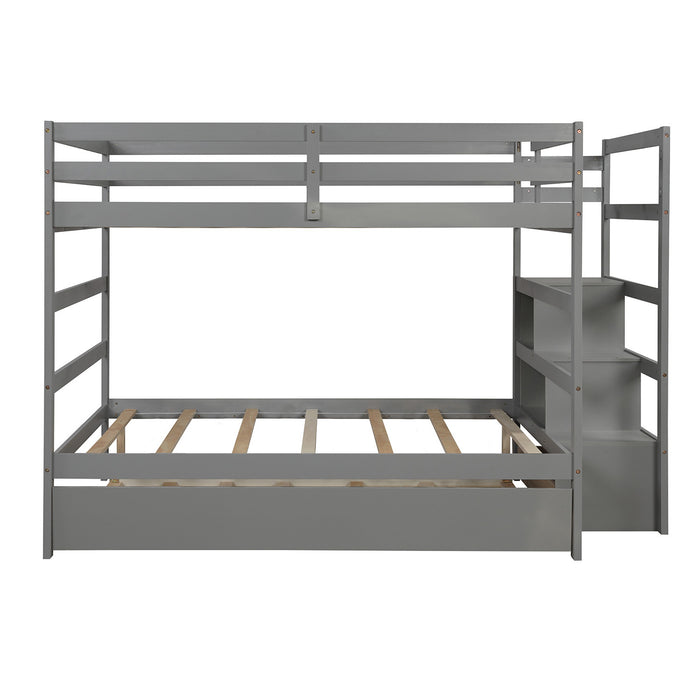 Simple Living Full over Full Bunk Bed with Twin Size Trundle